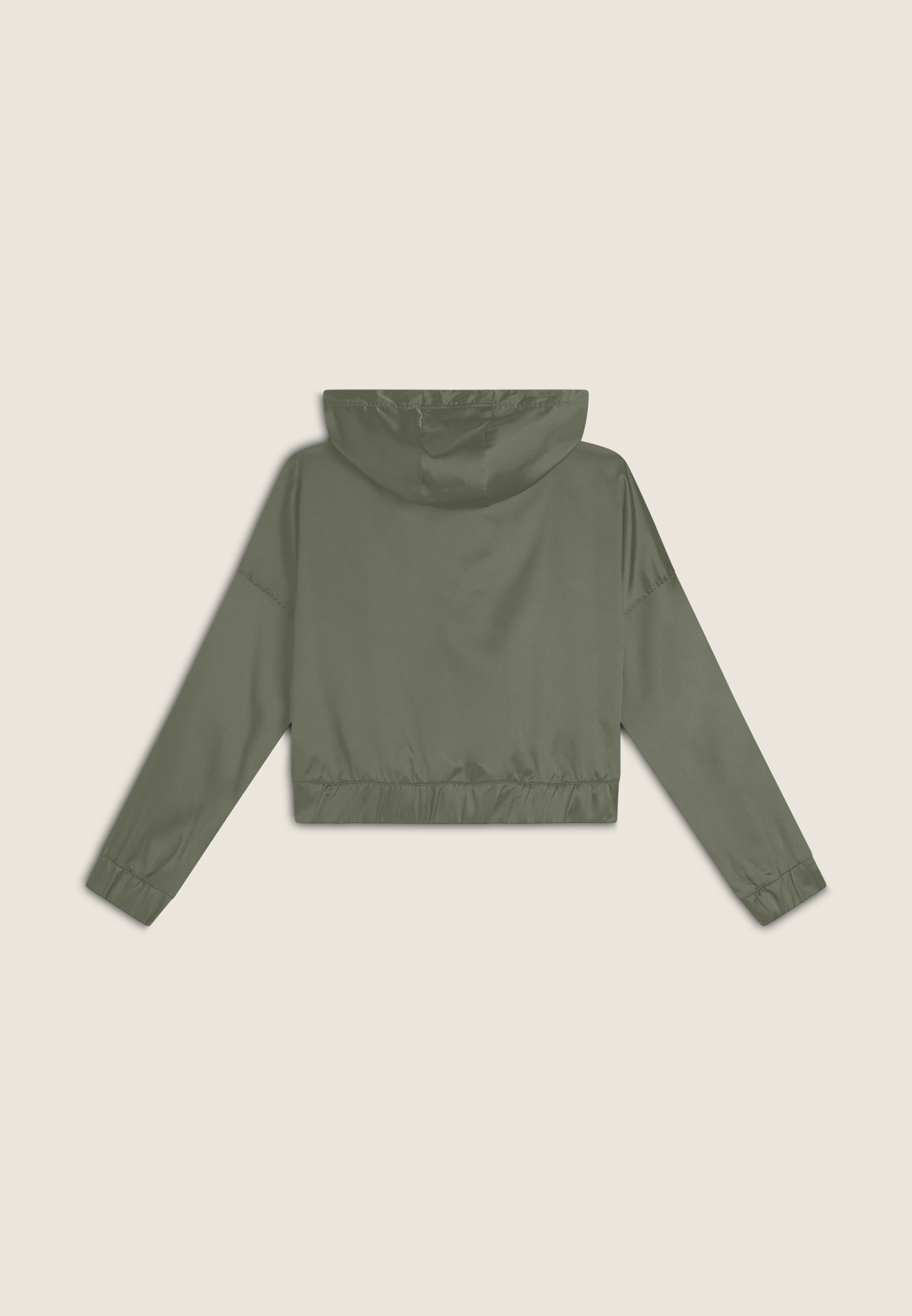 Freddy Felpa corta con cappuccio e zip in tessuto effetto seta