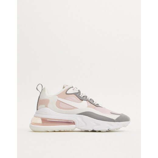 Nike Air Max 270 React Sneakers rosa e grigie. Donna Stileo