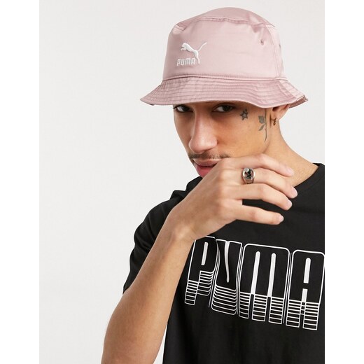 PUMA - Cappello da pescatore in raso rosa 