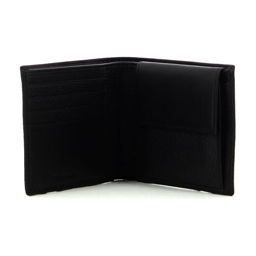 PORTAMONETE UOMO NERO IN VERA PELLE WALLET CON CHIUSURA A CLIP PORTA CARTE  ZIP COLOR ORO MODA uomo portafoglio Malu Shoes