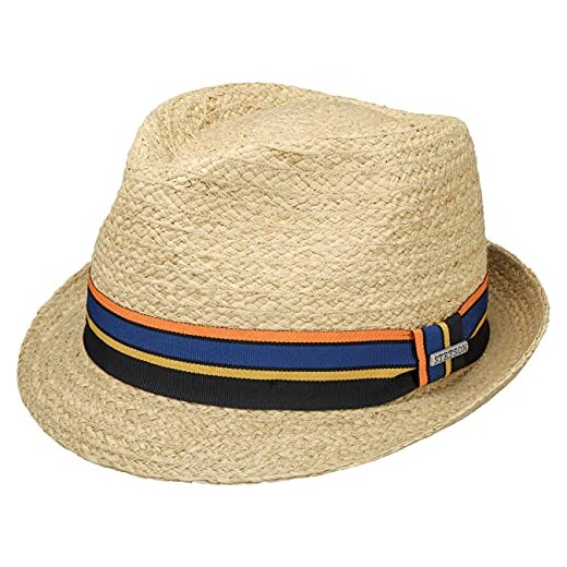 Stetson Cappello di Paglia Caney Seagrass Uomo Cappelli da Spiaggia Sole Traveller con Nastro in Grosgrain Primavera/Estate 