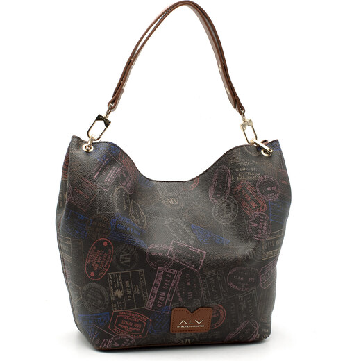 Borsa a bauletto con tracolla da donna ALV by Alviero Martini - AL904B3012  Moka 