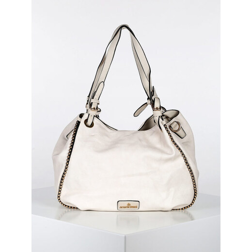 Antonio Basile Borsa hobo con borchie Borse donna Bianco 