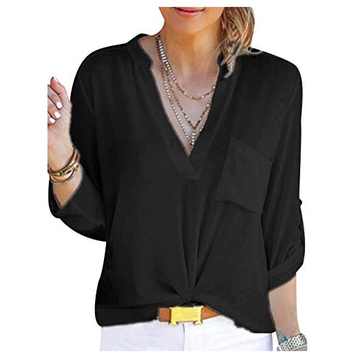 Pengniao Camicette Donna Camicia Chiffon Maniche a Campana