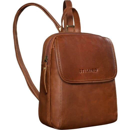 STILORD 'Valentina' Zainetto Donna Vintage Pelle Zaino Piccolo Mini  Backpack Pratico Elegante Borsa a Tracolla Casual Daypack da Viaggio Lavoro  in Cuoio Vero 