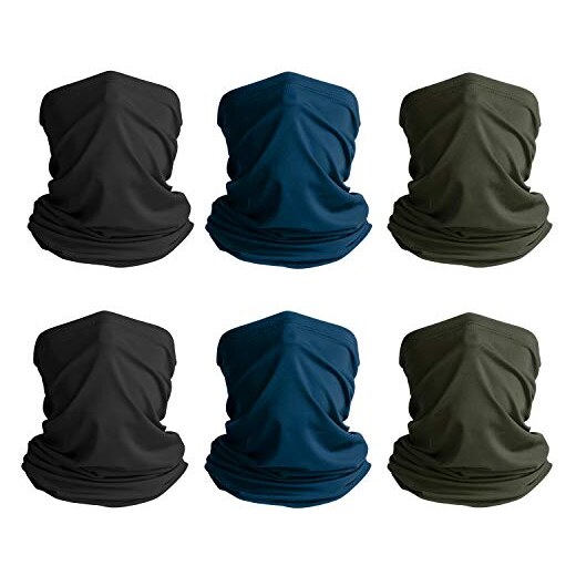 VULKIT Scaldacollo Moto Estivo 6 Pack Multifunzione Bandana Uomo Super  Elastico Sottocasco Sciarpa Traspirante Assorbimento del Sudore  Passamontagna 