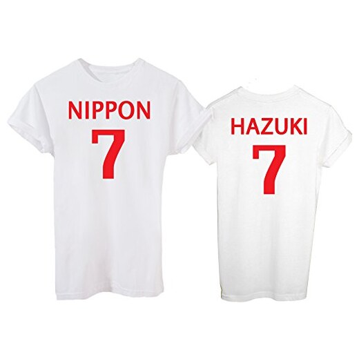 iMage T-Shirt Maglia Mila Hazuki Fronte E Retro Nazionale Giappone  Pallavolo-Sport - Uomo-M-Bianca 
