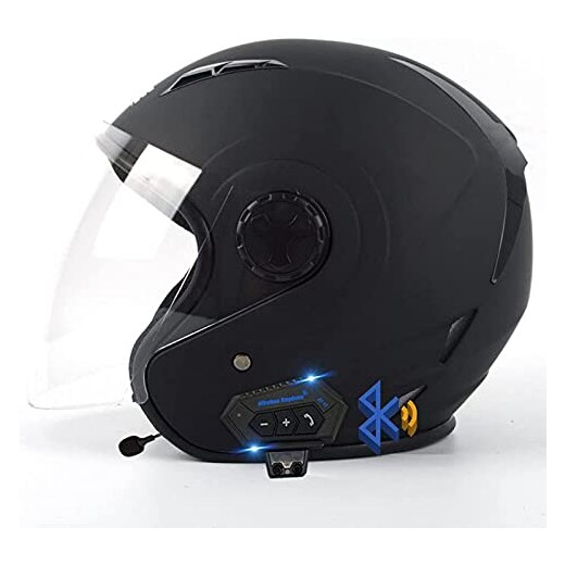 Sebasty Bluetooth Casco Jet Moto Aperto Scooter Caschi Motorino