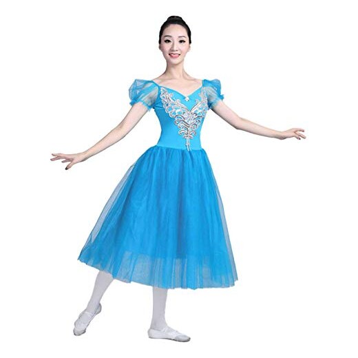 Vestito Balletto Bambina - Body Cotone E Gonna Chiffon, Per Danza E Ginnastica
