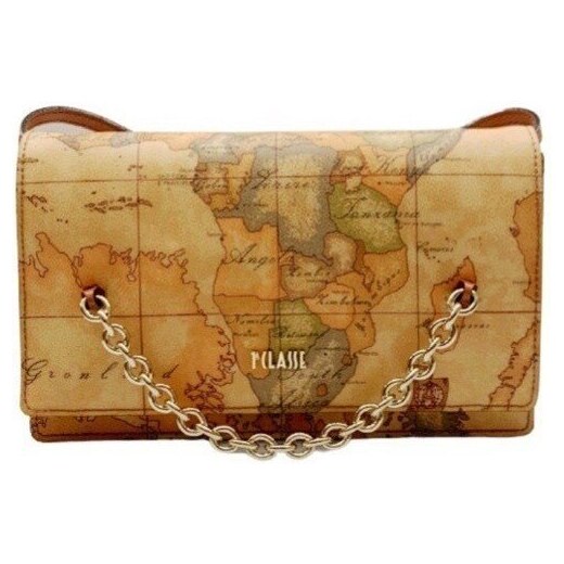 Alviero Martini Prima Classe - Pochette con tracolla in stampa Geo Classic  