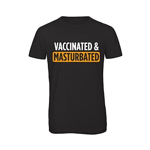 Bughyprint Tshirt Maglia Maglietta Vaccinated e Masturbated Porn Hub 2022, L  
