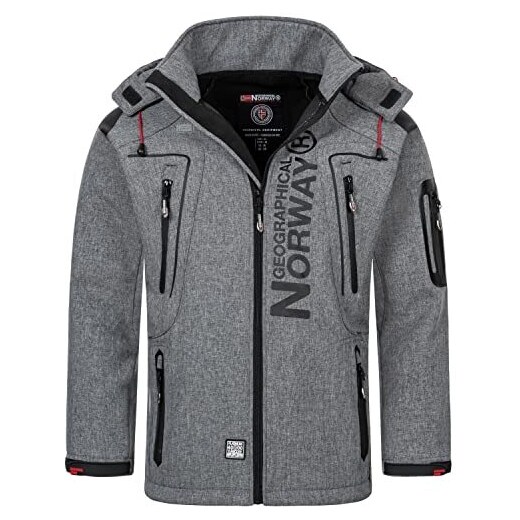 Geographical Norway - Giacca softshell da uomo Tambour, Blended Grey, M 
