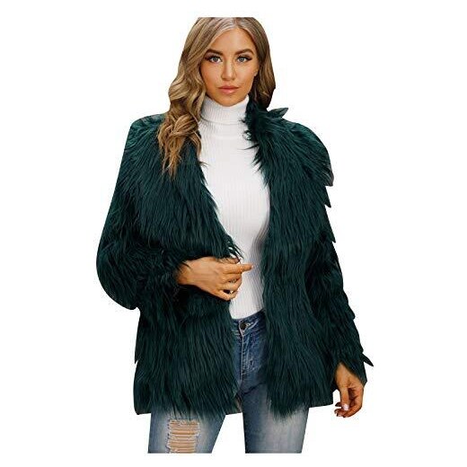 LJHH Cappotto da Donna in Pelliccia Sintetica Pelliccia Ecologica Donna  Parka Cappotti Manica Lunga Finta Pellicce Ecologiche Lunga Giacca Inverno  Cardigan Finta Pellicce Giacche Invernali Donna 