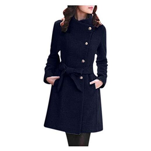 Cappotto in Lana Donna Elegante Lungo Cappotto Avvolgente Inverno Colletto  in Piedi Cappotto Cammello Cintura Giacca Wrap Cappotti Parka di Surfiiy :  : Altro