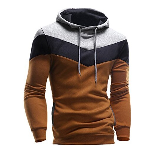 FRAUIT Felpa Uomo con Cappuccio con Tasche Pullover Collo Alto Manica Lunga  Elegante Classico Maglietta Slim Fit Cappotto Hoodie Vintage Sportiva  Camicetta Sweatshirt Cotone Inverno Primavera 