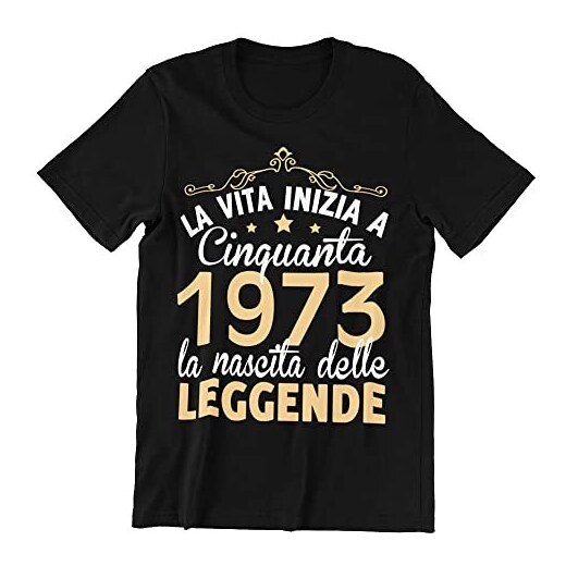 T-Shirt Maglietta Uomo Compleanno La Vita comincia a 60 anni, la