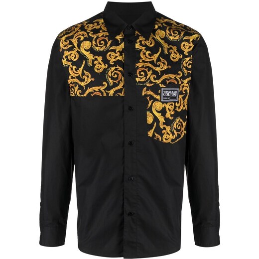 Versace Jeans Couture Camicia con stampa barocca - Nero 