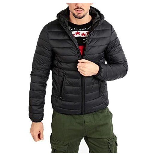 Evoga Giubbotto Uomo Invernale Casual Giacca Lunga Piumino Parka