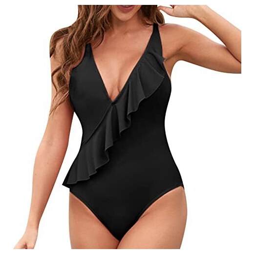 NOAGENJT Costume da Bagno Donna Piscina Costumi da Bagno neonata Costume  Intero Nero Donna con Coppe Costume Intero Bambina Costume da Bagno Donna  Sexy Costumi Interi Donna Mare Nero #1 XL 7.99 