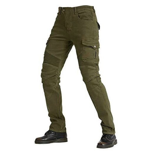 oFzimTo Pantaloni Moto da Uomo, Jeans da Moto da Uomo con