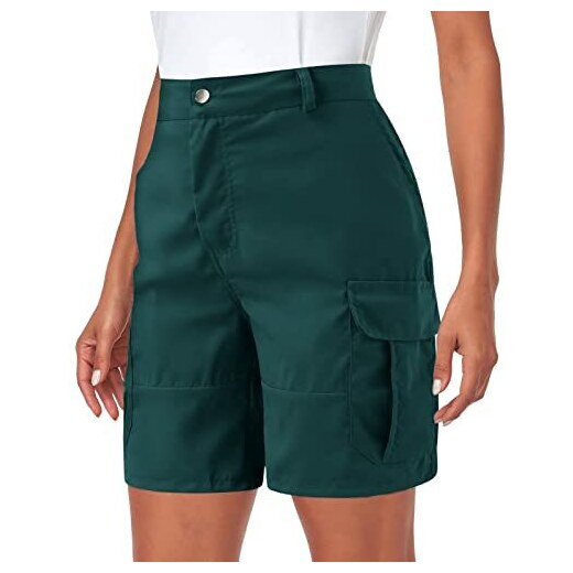 Kobilee Pantaloncini Donna Estivi Comodi Fitness Cotone Pantaloncini da  Lavoro Sportivi Chino Shorts con Tasche Eleganti Bermuda Elastico Leggeri  Pantaloni Corti Pantaloncini Cargo Palestra 