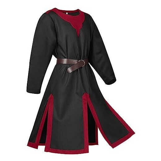 Medievale Vichingo Larp Guerriero Costume Rinascimentale Cavaliere Templare  Crociato Vestito Da Uomo Lungo Robe Gilet Tunica Senza Maniche Con Cintura