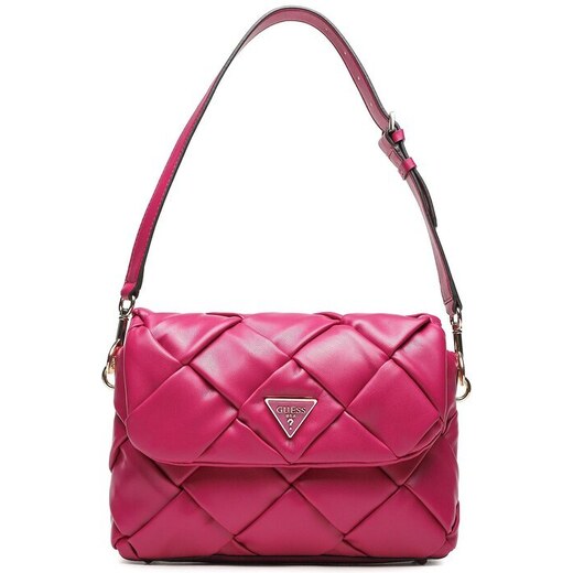 Guess borsa rosa donna similpelle doppio manico patch logo sul