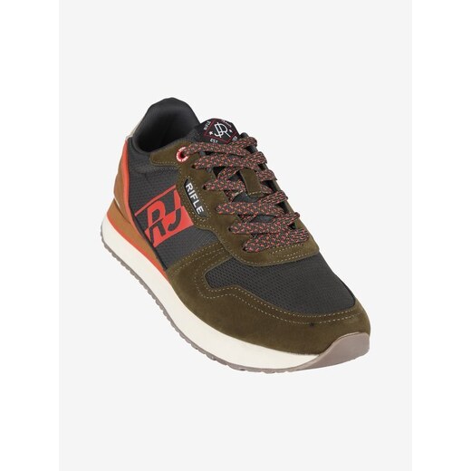 Rifle Evarage Sneakers Stringata Da Uomo Basse Verde Taglia 45 