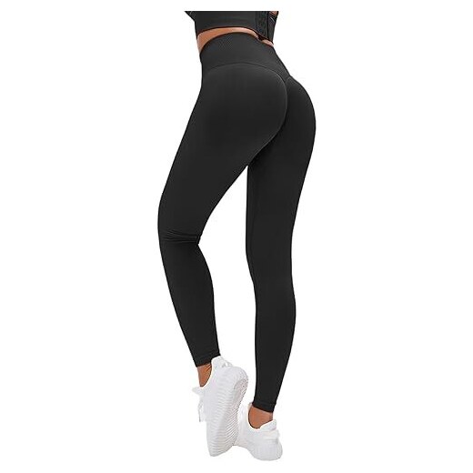 Lishang Leggins Sportivi da Donna Push Up Vita Alta Scrunch