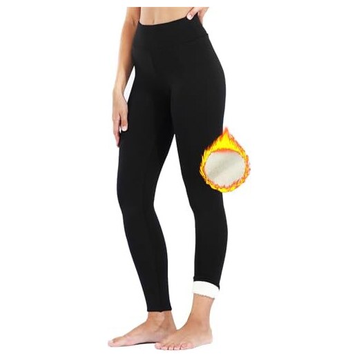 Zhiaek Leggins Felpati Donna Invernali Pantaloni Termici in Pile  Pantacollant Vita Alta Calzamaglia Termica Invernale Elastici Morbido  Collant