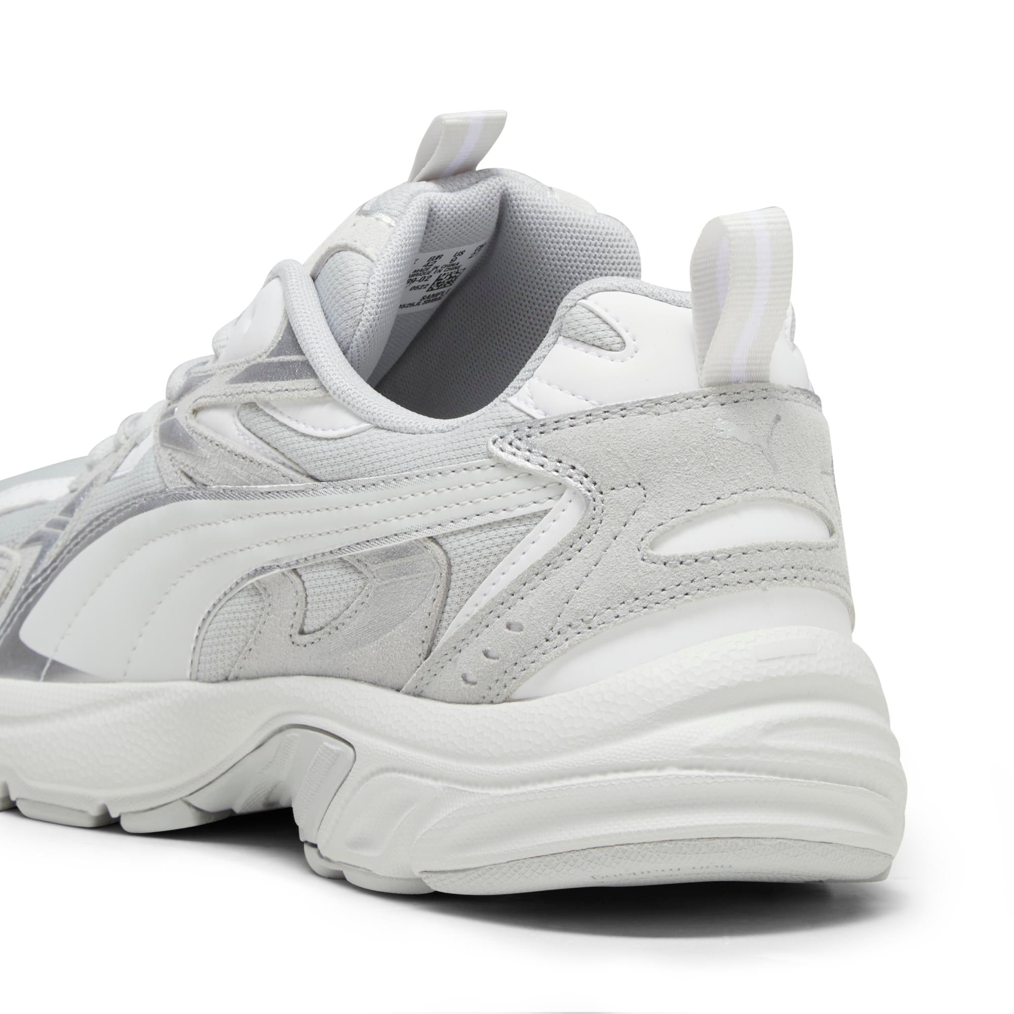 Sneakers Rétro bianche e grigie con logo Puma Milenio Tech