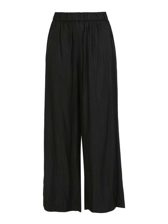 Solada Pantaloni Leggeri Da Donna a Gamba Larga Casual Nero Taglia Unica