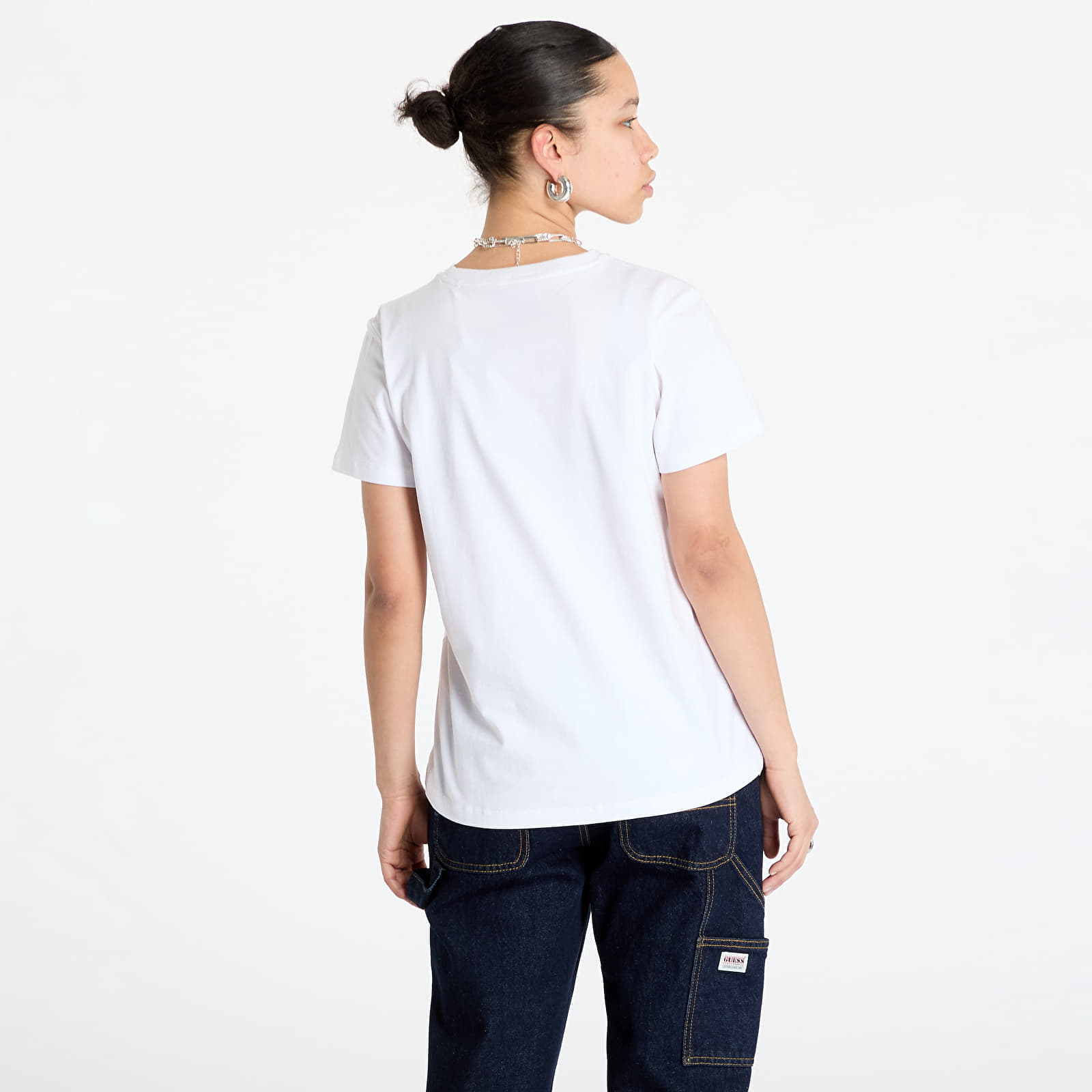 Maglietta Guess JEANS Classic Mini Triangle Tee Pure White L