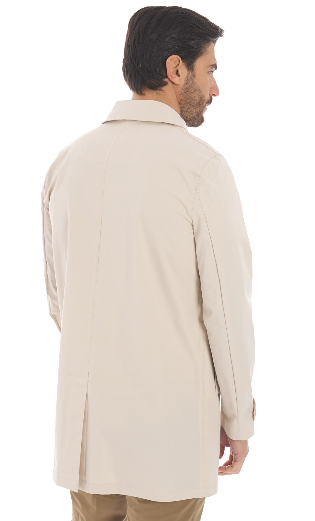 TRENCH HESKIMO IN COTONE TECNICO SABBIA, Colore Sabbia