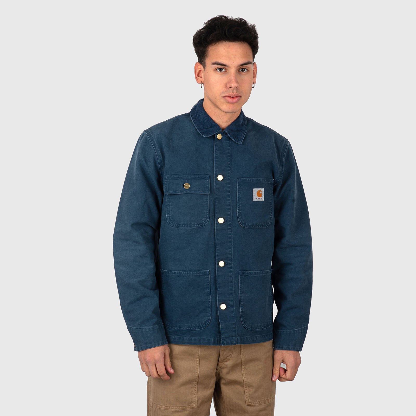 Carhartt Wip Michigan Coat 'dearborn' Canvas Carta Zucchero Uomo Giacche