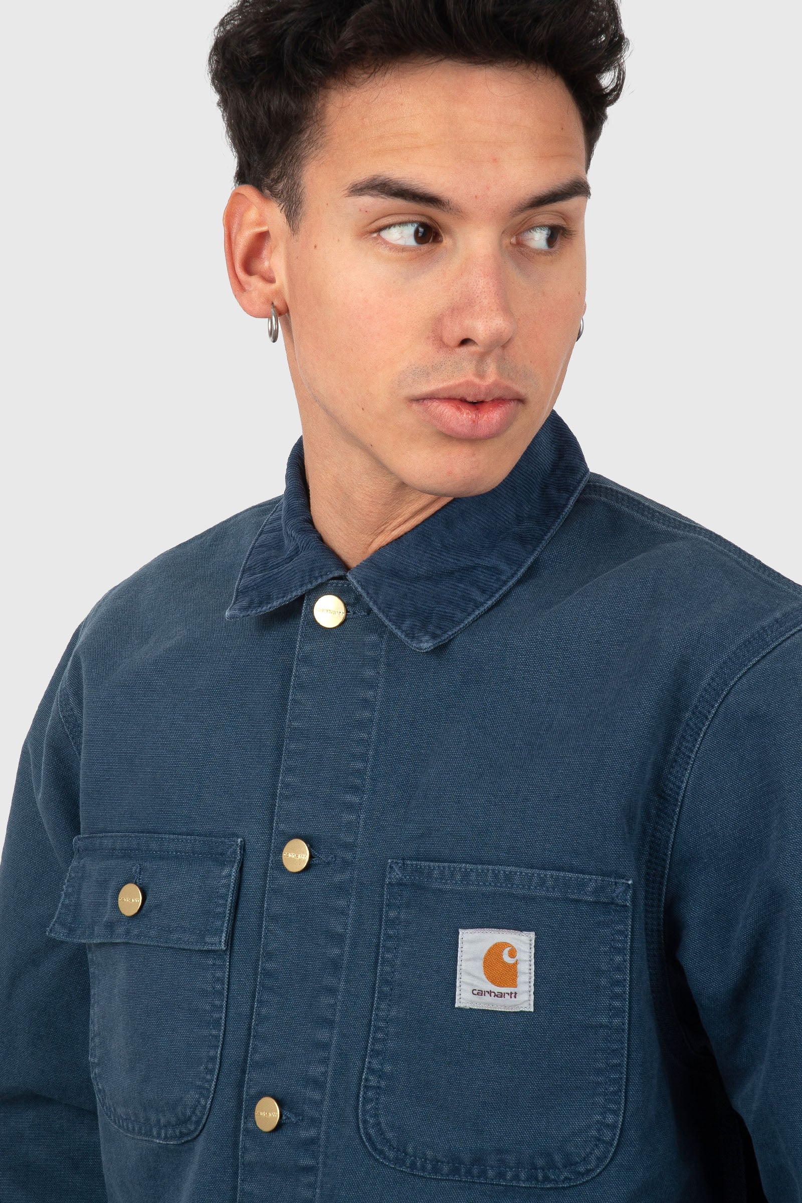 Carhartt Wip Michigan Coat 'dearborn' Canvas Carta Zucchero Uomo Giacche