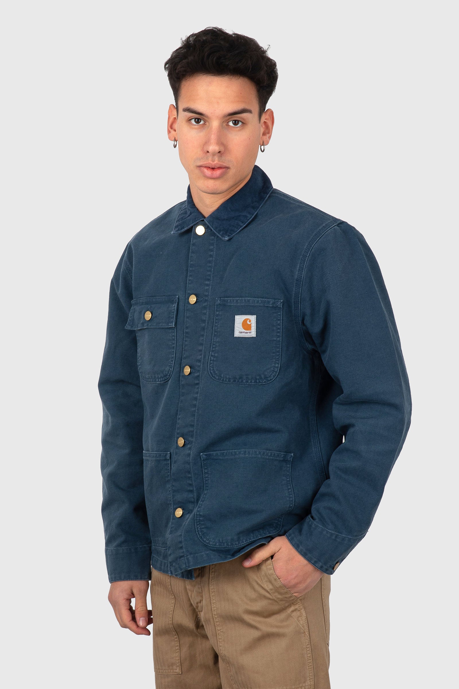 Carhartt Wip Michigan Coat 'dearborn' Canvas Carta Zucchero Uomo Giacche