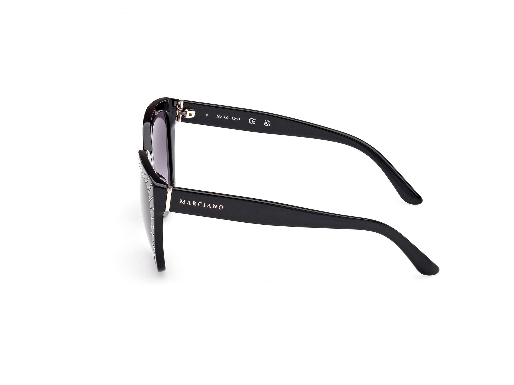 Guess by Marciano Donna Guess by Marciano GM00021 01B Occhiali da sole Acetato Nero Fumo Squadrata Normale