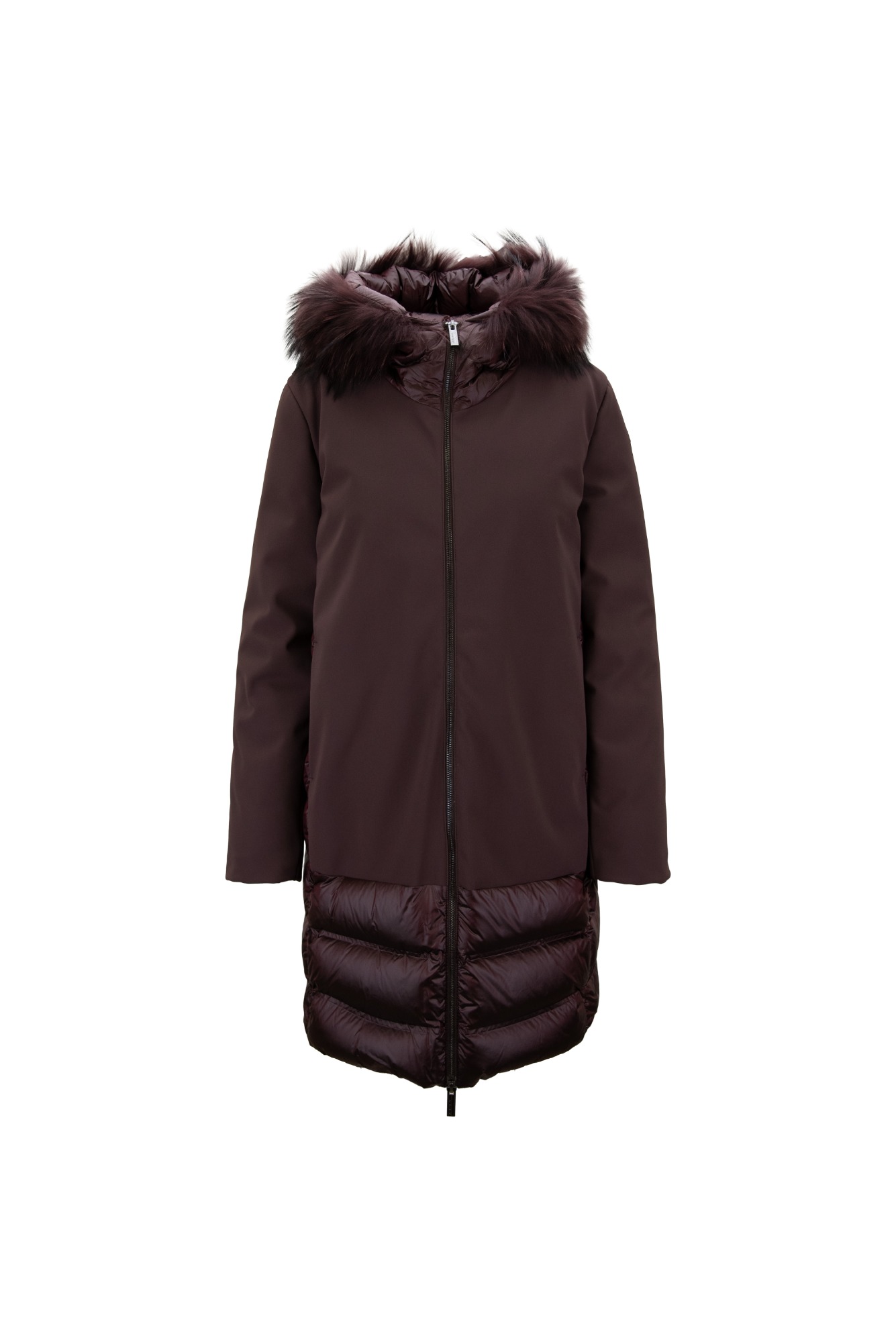 RRD JKT Winter Hybrid Parka Fur Lady W22509FT 56-46 Borgogna Poliammide, Elastan, Piuma, Pelliccia, Poliestere