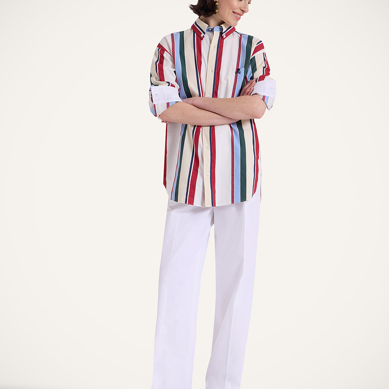 La DoubleJ Shirts & Tops gend - Better Than Your Boyfriend's Shirt Stripes Multicolor L 88% Cotton 12% Polyamide