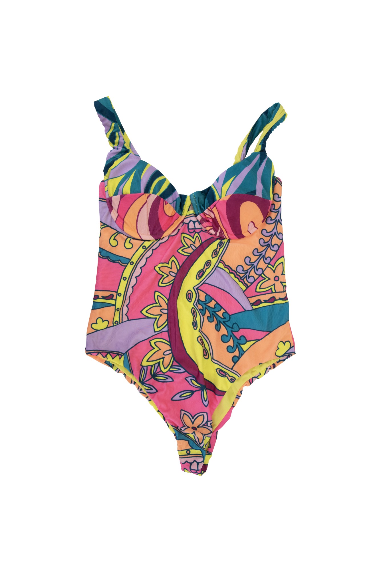 ME FUI MF23-0123X1 One-piece Swimsuit-M Multicolore Poliestere, Elastan