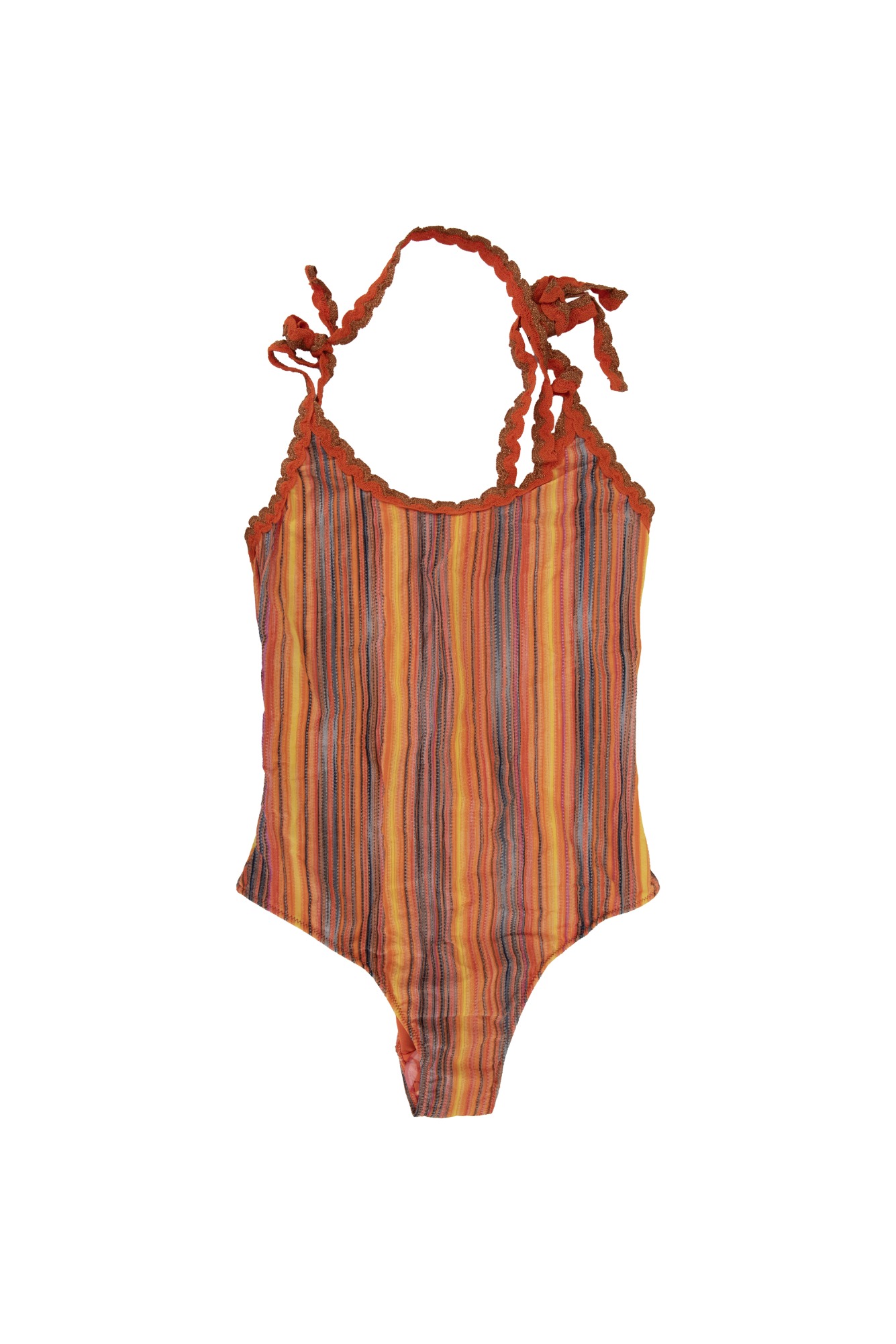 ME FUI MF23-0322U One-piece Swimsuit-S Arancione, Multicolore Poliammide, Elastan, Poliestere