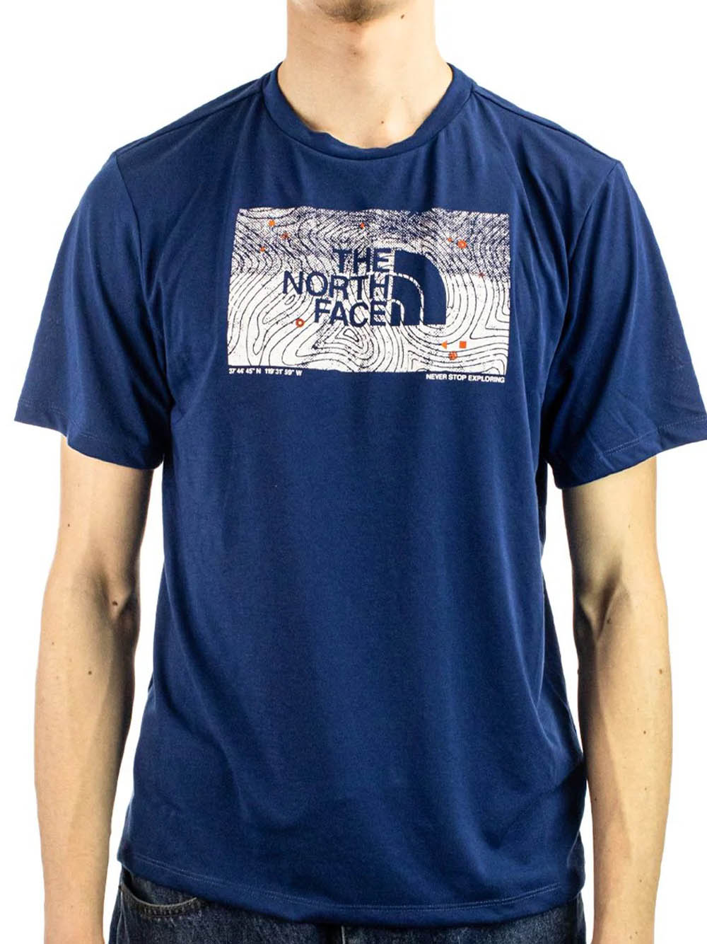 The North Face M Foundation Abstract - Estate Blue T-shirt Uomo PE25 promo