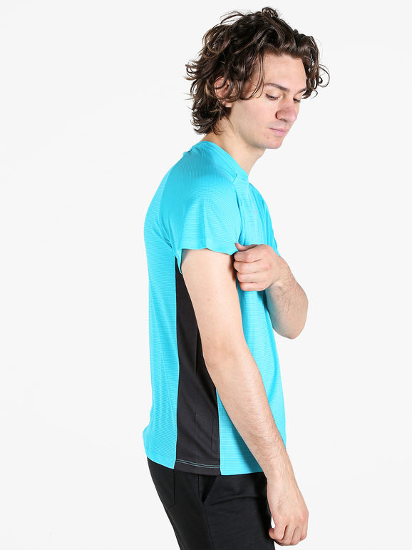 Athl Dpt T-shirt Sportiva Da Uomo Traspirante Manica Corta Blu Taglia L