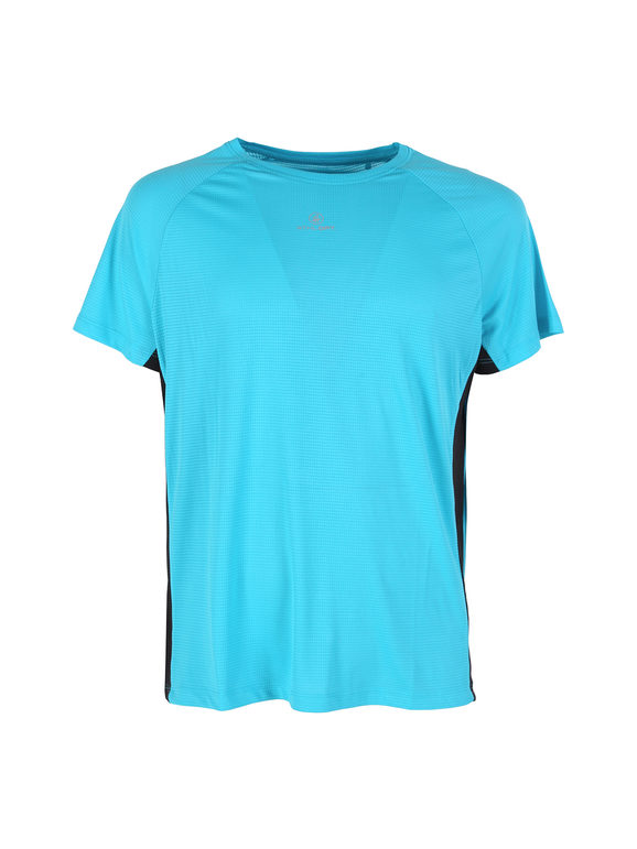 Athl Dpt T-shirt Sportiva Da Uomo Traspirante Manica Corta Blu Taglia L