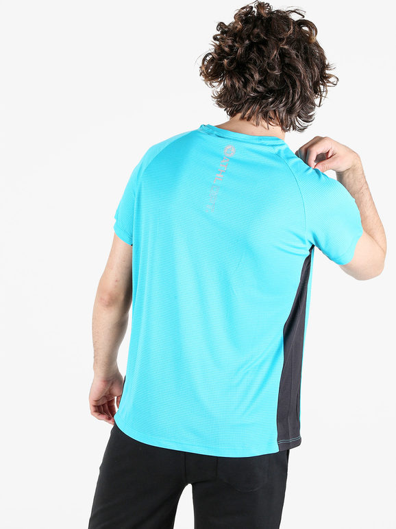 Athl Dpt T-shirt Sportiva Da Uomo Traspirante Manica Corta Blu Taglia L