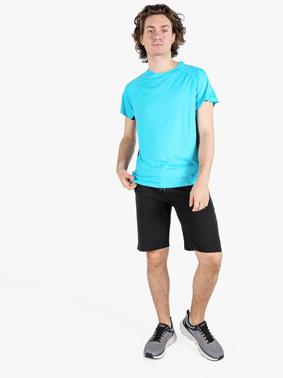 Athl Dpt T-shirt Sportiva Da Uomo Traspirante Manica Corta Blu Taglia L