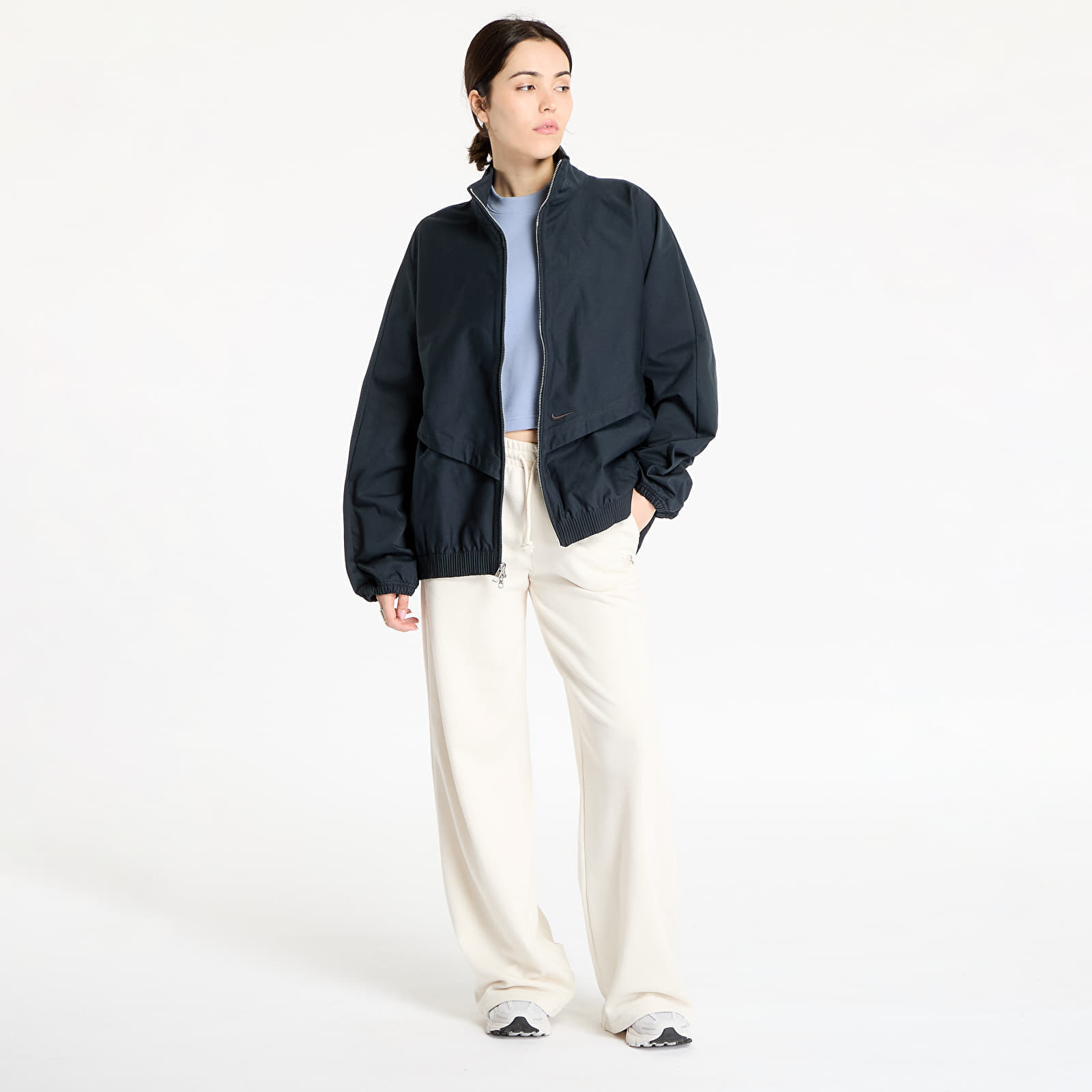 Giacca Nike Sportswear Collection Women's Oversized Windrunner Twill Jacket Black/ Black/ Velvet Brown L