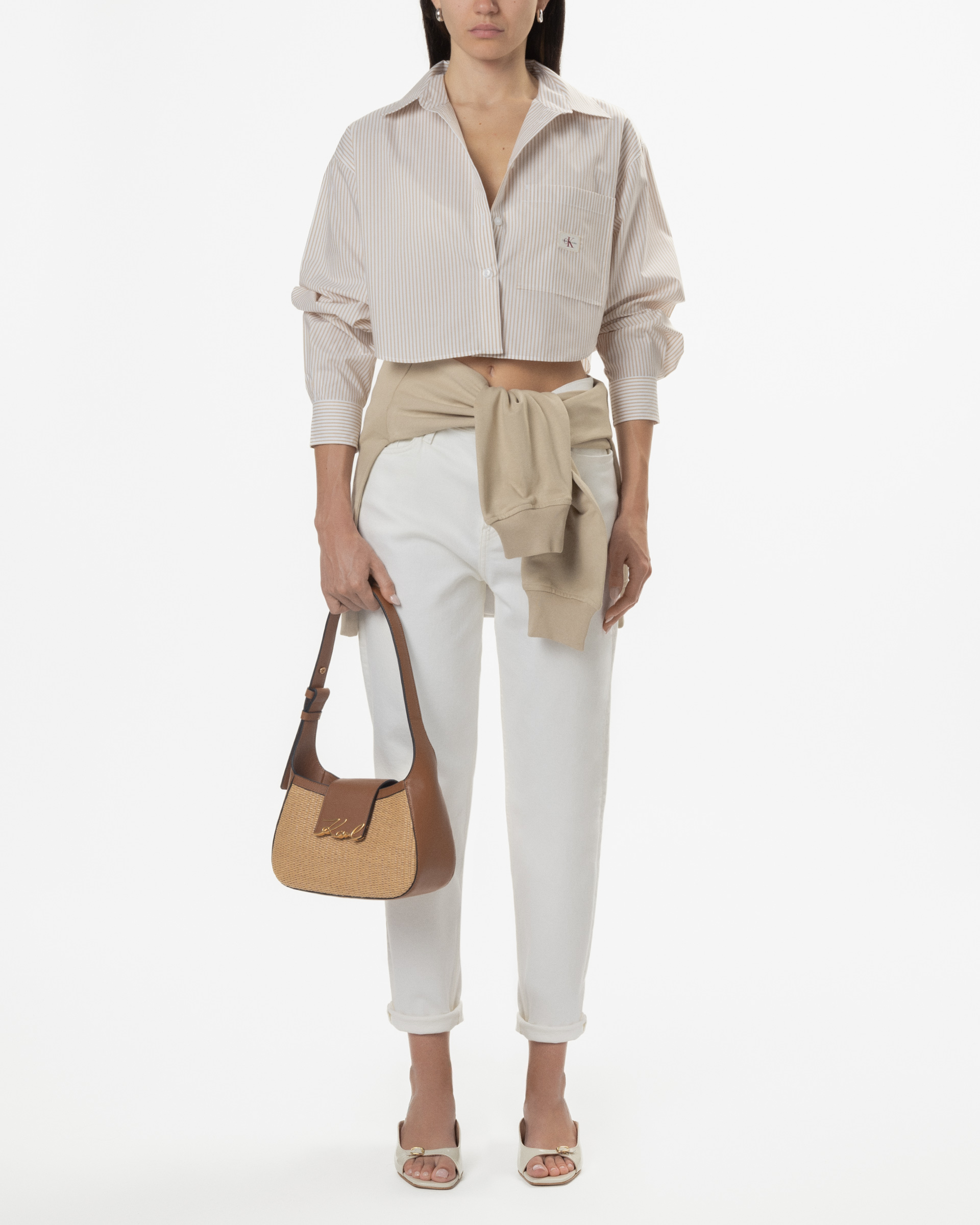 Pantaloni Calvin Klein Jeans 225137 Bianco