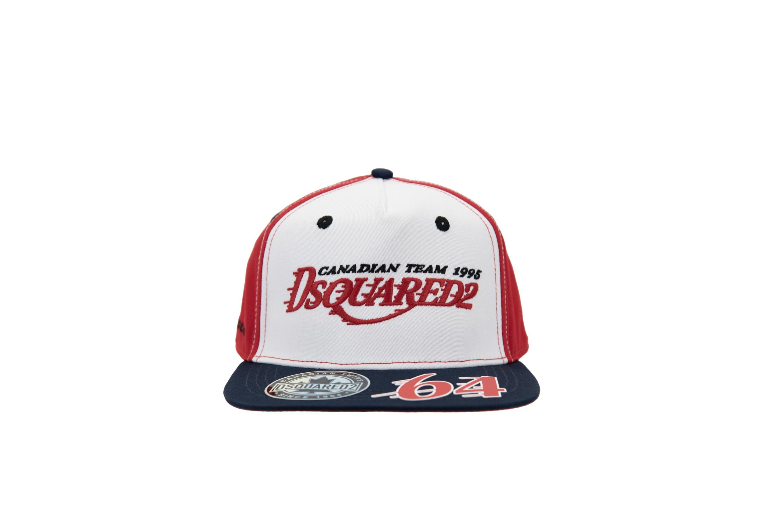 DSQUARED2 Basket BCM0764 M1743 Cap-S Rosso, Bianco, Blu Cotone